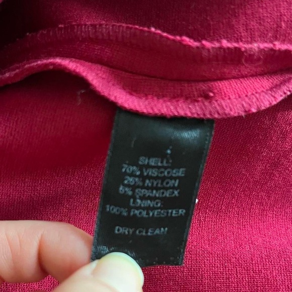 Gothic Military Jacket Tailored Double Breasted Buttons Preppy Red Pink 14 L - Picture 9 of 10